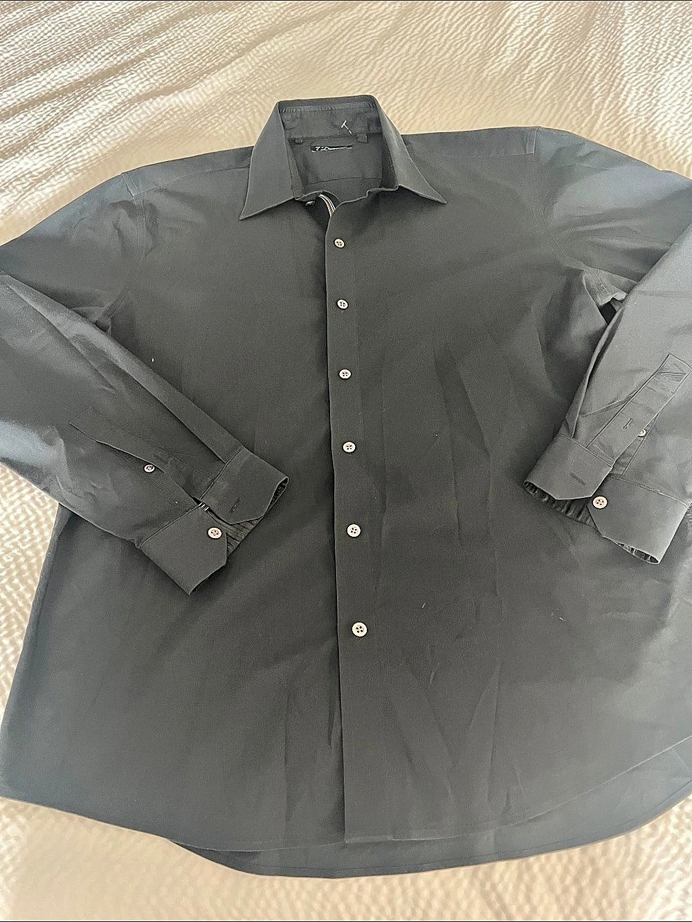 7 Diamonds Men's Black Dress Shirt Like New